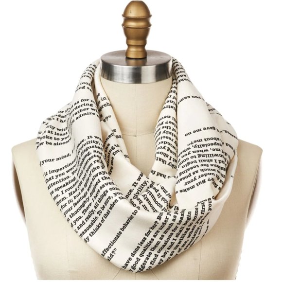 Storiarts Accessories - Storiarts Pride and Prejudice book infinity scarf